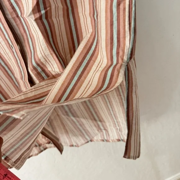 We the free free people Poolside striped oversized button front lounge shirt xs - Picture 9 of 9